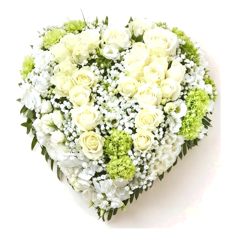 Cœur blanc & vert