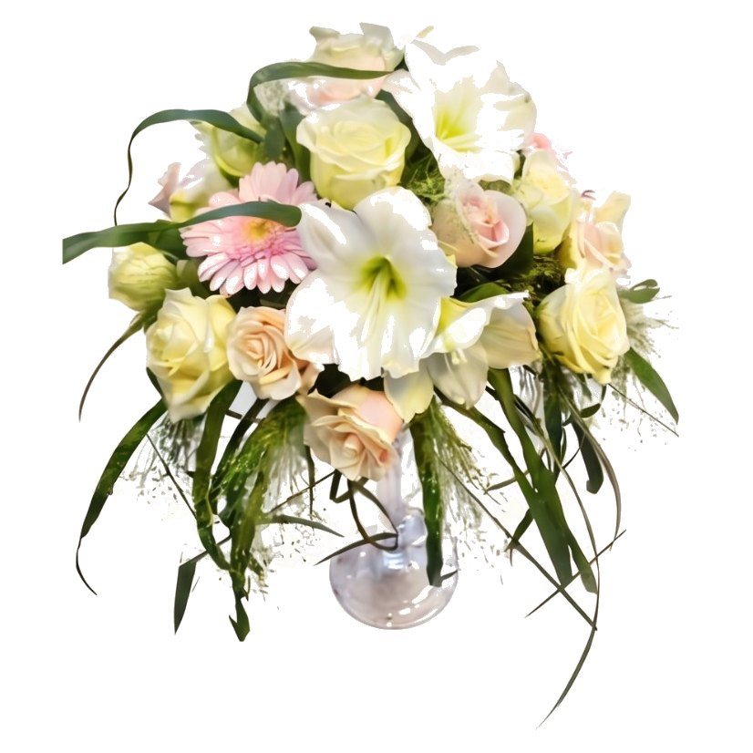 Amaryllis & roses en cascade