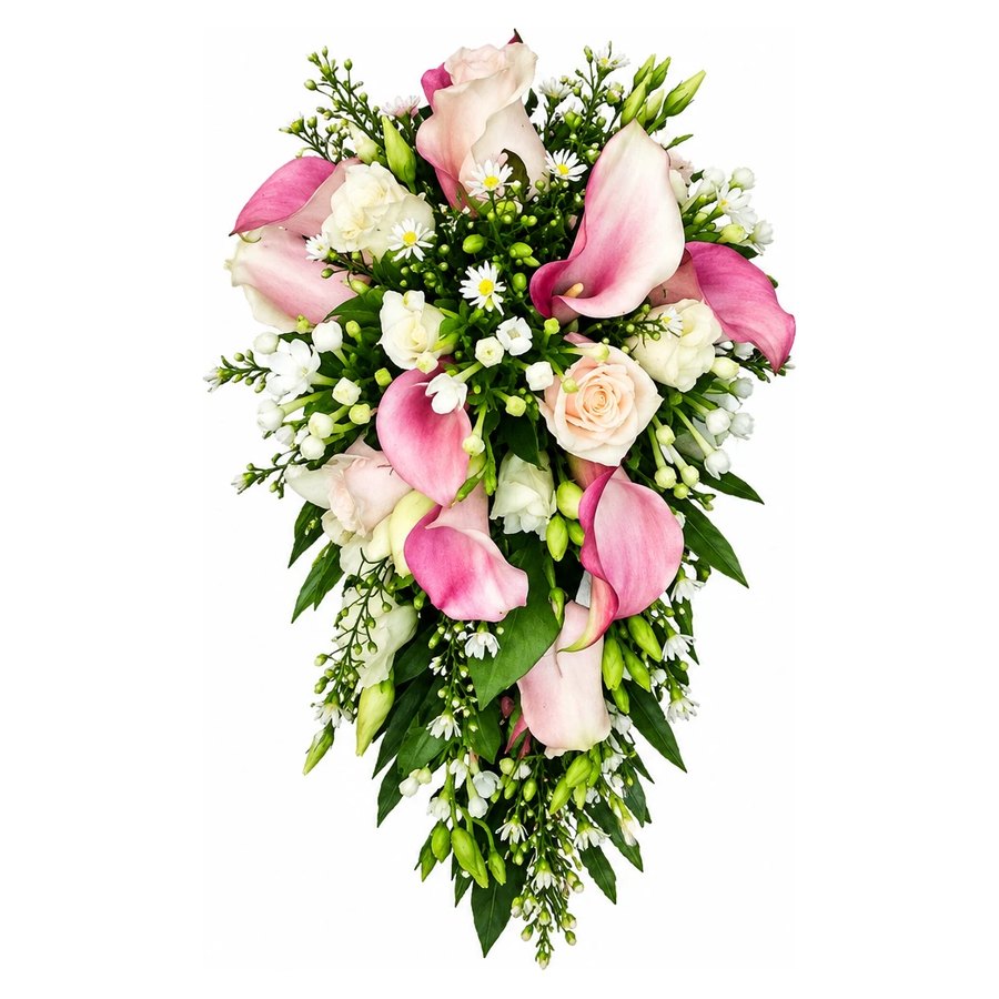Cascade de callas roses