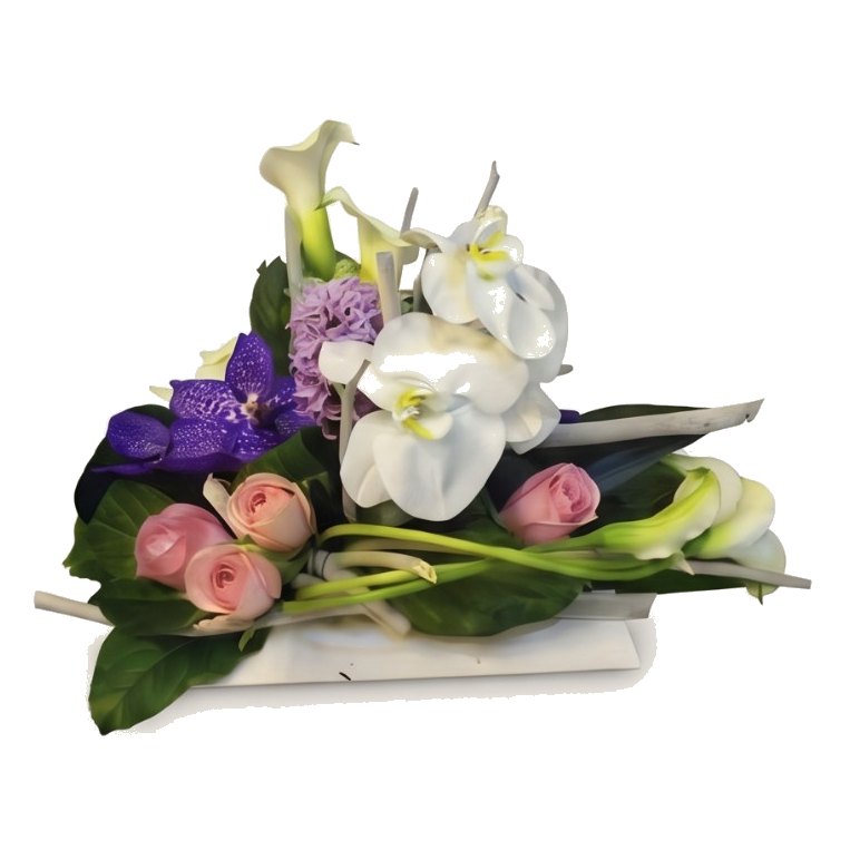 Orchidées, callas & roses