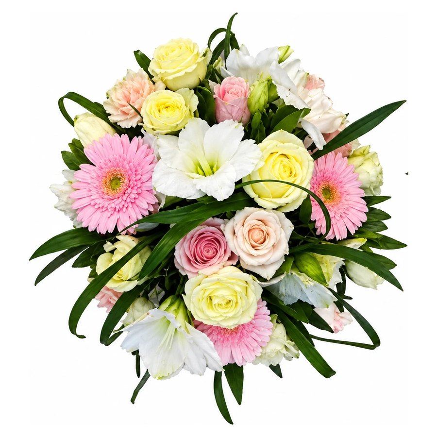 Bouquet rond pastel