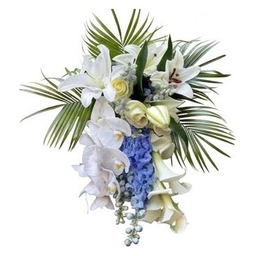 Bouquet de mariée en cascade